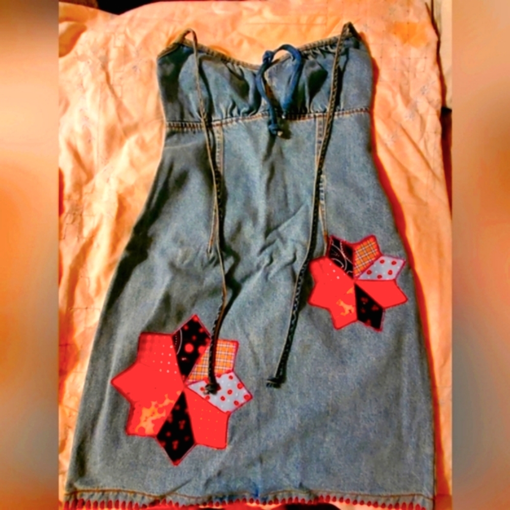 Women's Demin halter dress